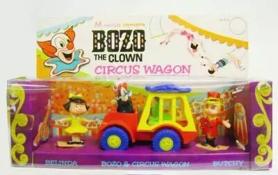 Bozo le Clown - Circus Wagon - Plastic Vehicle - Multiple Toymakers 1970
