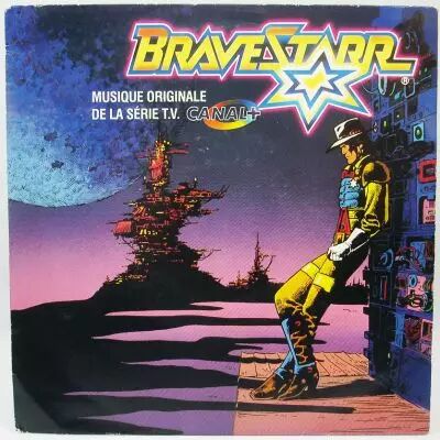 BraveStarr - Disque 45Tours - Musique originale de la s�rie TV CBS Records 1987