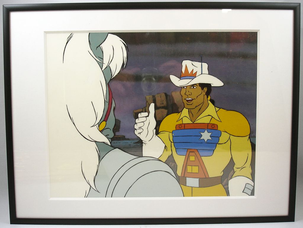 BraveStarr - Filmation animation production cel - Marshall Bravestarr  talking to Thirty-Thirty