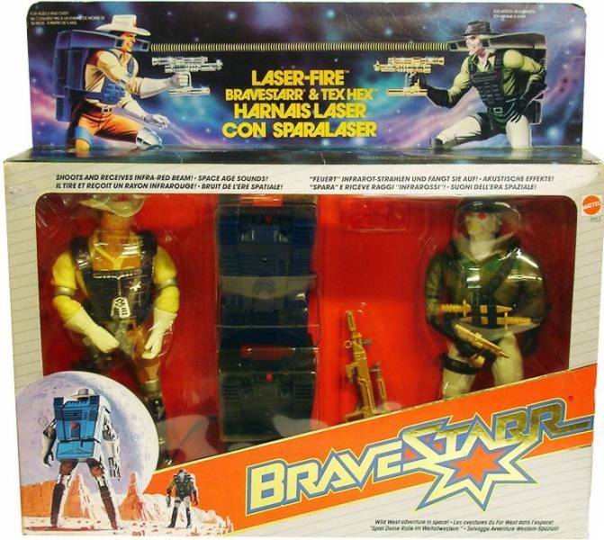 BraveStarr - Laser Fire Bravestarr & Tex Hex - Mattel