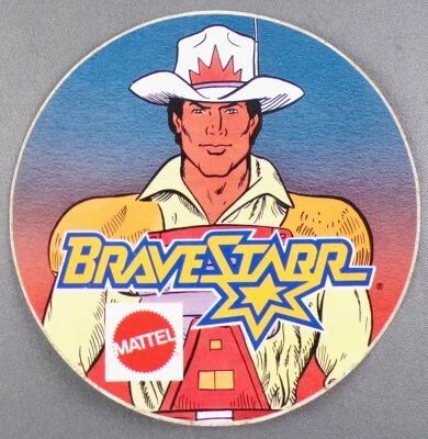 BraveStarr - Promotional Sticker (round version) - Mattel 1987