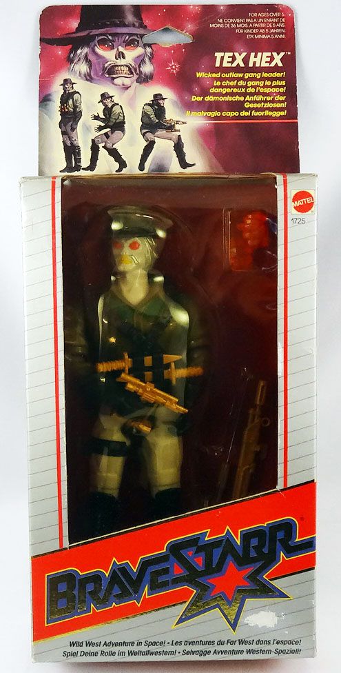 🚫VENDIDO🚫MATTEL BRAVESTARR LASER-FIRE TEX-HEX sellado. $150.000