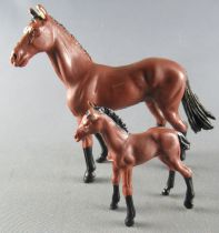 Britains - Riding - Horse & colt (Brown)