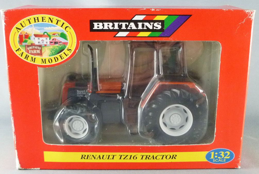 Britains Vintage 1985 Britains Renault 145-14 Turbo Tractor Model Die Cast Farm 1:32 Toy 