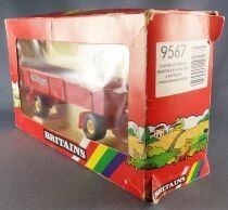 Britains 9567 - Agricole - Mat&eacute;riel Remorque 4 Roues Massey Fergusson Neuve en Boite
