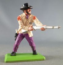 Britains Deetail - Cowboy - Footed Sheriff Rifle on Hip (cream & purple)