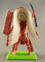 Britains Deetail - Indian - Footed Chief Brandishing Spear & Rifle
