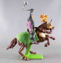Britains Deetail - Moyen-Age - Turc Cavalier Bras Droit Levé Double Masse Cheval Marron Cabré