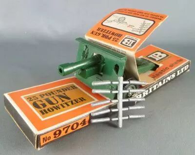 Britains Deetail - WW2 - Anglais - Canon 25 PDR Gun Howitzer Neuf sur Carte Pr�sentoir (r�f 9704)