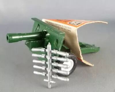 Britains Deetail - WW2 - Anglais - Canon 25 PDR Gun Howitzer Roues Blanches Etat Neuf (r�f 9704)