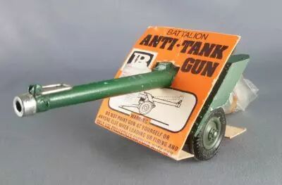 Britains Deetail - WW2 - Anglais - Canon Battalion Anti-Tank Gun Etat Neuf (r�f 9720) 2
