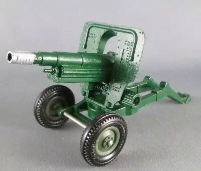 Britains Deetail - WW2 - Anglais - Canon 25 PDR Gun Howitzer Roues Blanches Etat Neuf (réf 9704