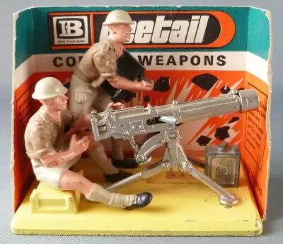Britains Deetail - WW2 - Anglais 8 �me Arm�e - Mitrailleuse Vickers & Servants Neuf Boite (R�f 7339)