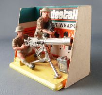 Britains Deetail - WW2 - English 8 th Army - Vickers Machine Gun & Crew Mint in Box (Ref 7339)
