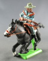 Britains Deetail Cowboy Cavalier fusil en travers du corps cheval noir galop court