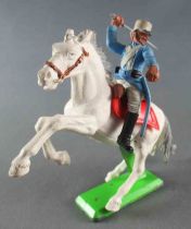 Britains Deetail French Foreign Legion Mounted looking left charging sabre up white rearin up horse