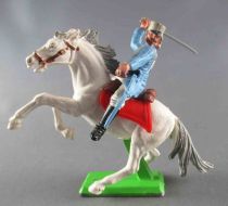 Britains Deetail French Foreign Legion Mounted looking left charging sabre up white rearin up horse