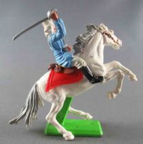 Britains Deetail French Foreign Legion Mounted looking left charging sabre up white rearin up horse