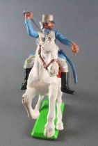 Britains Deetail French Foreign Legion Mounted looking left charging sabre up white rearin up horse