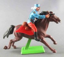 Britains Deetail French Foreign Legion Mounted Officer with pistol brown galloping horse