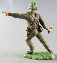 Britains Herald - Khaki Infantry - Officer with gun 1