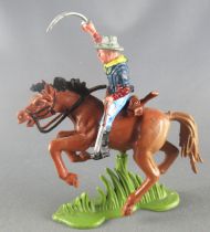 Britains Herald - U.S. 7th Cavalry -  Mounted with rifle sabre up brown horse 1