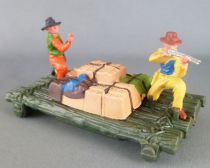 Britains Herald Cowboy Radeau avec 2 Figurines (réf 4601)