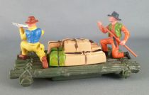 Britains Herald Cowboy Radeau avec 2 Figurines (réf 4601)