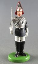 Britains Herald Soldat de régiment Royal Blues debout jambes jointes sabre épaule droite