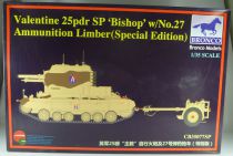 Bronco Models CB35077SP WW2 British Valentine 25pdr SP Bishop w/N°27 Ammunition Limber Special Edition 1:35