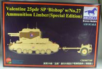 Bronco Models CB35077SP WW2 British Valentine 25pdr SP Bishop w/N°27 Ammunition Limber Special Edition 1/35