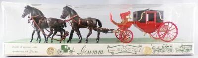 Brumm 017 - S�rie Historique 1/43 - Landau (XIX Siecle)  4 Chevaux Noirs Neuf en Boite