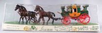 Brumm 06 - Série Historique 1/43 - Voiture Postale Mail-Coach (1784) 4 Chevaux Bruns Neuf en Boite