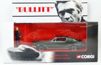 Bullitt - Ford Mustang 1968 et figurine 1/36ème - Corgi