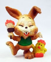 Bunny & Duckling - Maia Borges PVC Figure - Brown Bunny with paint brush