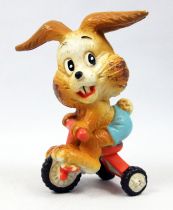 Bunny & Duckling - Maia Borges PVC Figure -Brown Bunny on tricycle
