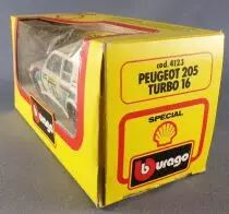 Burago 4123 Peugeot 205 Turbo 16 N°3 Rallye Salonen Harjanne 1/43 Neuve Boite