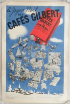 Café Gilbert Advertising Poster - The Happy Christmas 