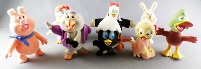 Calimero - Figurines Floqu�es Lansay - S�rie Compl�te 8 Personnages