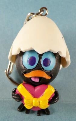 Calimero - Plastoy Pvc Figure Key Chain - Calimero has a gift for Priscilla