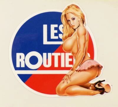 Camion - Autocollant Les Routiers Pin Up 9cm 3