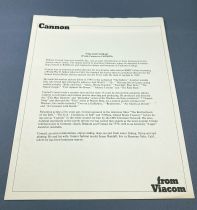 Cannon (William Conrad) - Viacom (1982) - Kit Promotionnel (Promotion Kit)