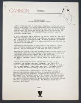 Cannon (William Conrad) - Viacom (1986) - Kit Promotionnel (Promotion Kit) Albert Hirschfeld