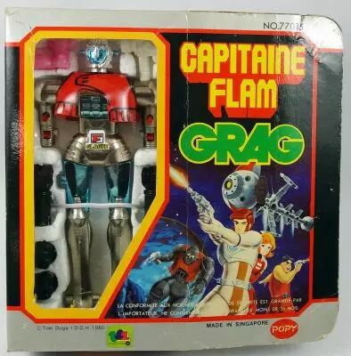 Capitaine Flam - Grag Robot m�tal - Popy France