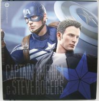 Captain America The Winter Soldier - Cap & Steve Rogers (Chris Evans) - Figurines 30cm Hot Toys Sideshow MMS 243