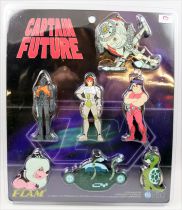 Captain Future - Set of 7 rubber key chain figures - HL Pro