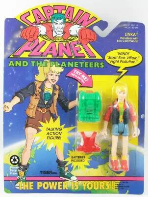 Captain Planet - Kenner Tiger Toys - Planeteer Linka \ parlante\ 