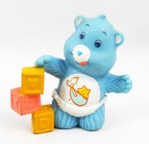 Care Bears - Kenner - Miniature - Baby Tugs Bear playing with building blocksl (loose)