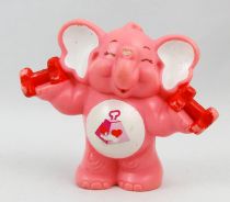Care Bears - Kenner - Miniature - Lotsa Heart Elephant lifting weights (loose)