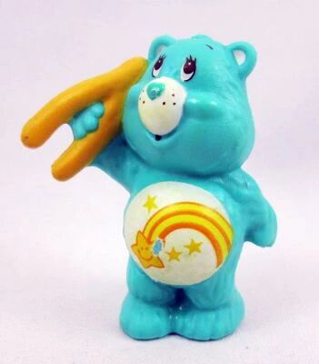 Care Bears - Kenner - Miniature - Wish Bear holding a wishbone (loose)